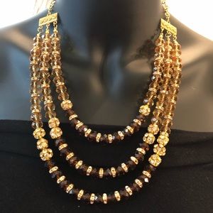 New with tag handmade rhinestone necklace